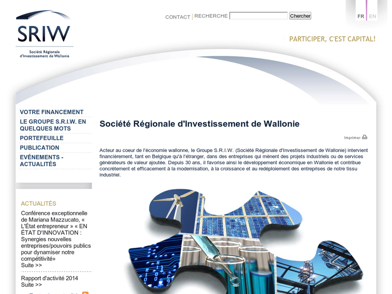 Images from SRIW S.A. (Société Régionale d'Investissement de Wallonie S.A.)