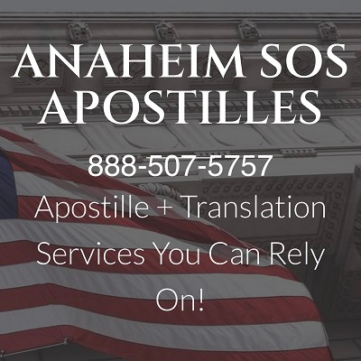 Anaheim SOS Apostilles