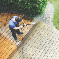 Pressure Wash Wood Deck