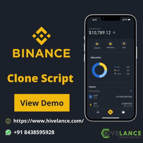 Binance clone script development - Hivelance