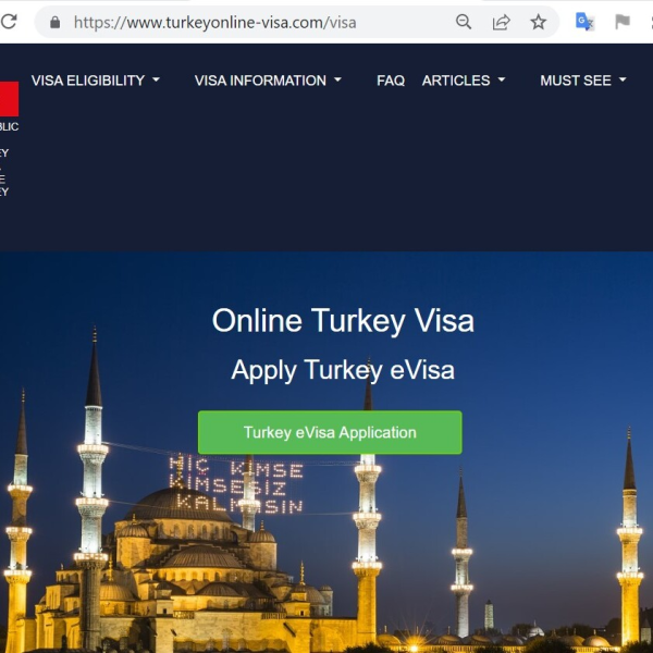 TURKEY  Official Government Immigration Visa Application BELGIUM AND LUXEMBOURG CITIZENS ONLINE -  Tierkei Visa Applikatioun Immigratioun Zentrum