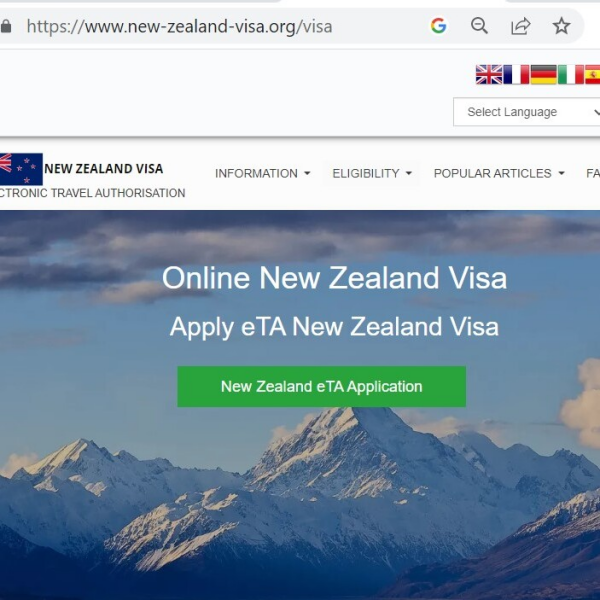 NEW ZEALAND  Official Government Immigration Visa Application Online USA AND MIDDLE EAST CITIZENS - درخواست رسمی ویزای نیوزلند - NZETA