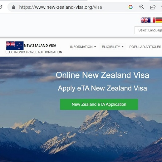 NEW ZEALAND  Official Government Immigration Visa Application Online FROM BOSNIA AND USA - Službeni zahtjev za vizu za Novi Zeland - NZETA