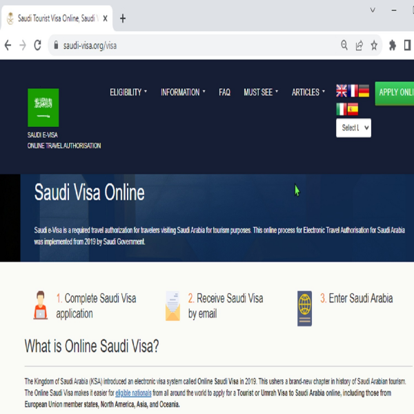SAUDI  Official Government Immigration Visa Application Online  - INDONESIA UK, USA AND EUROPE CITIZENS - Pusat imigrasi aplikasi visa SAUDI