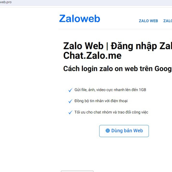 Zalo Web | Đăng nhập Zalo trên PC Online | Chat.Zalo.me