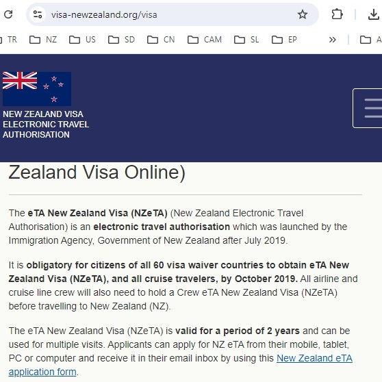 FOR GERMAN CITIZENS - NEW ZEALAND  Immigration of New Zealand for Electronic Travel Authority and Visa for Tourist and Business  - Offizielles Visum der neuseeländischen Regierung - Neuseeland-Visum online - NZETA
