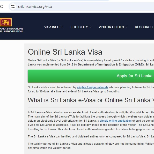 FOR ISRAELI CITIZENS -  SRILANKA  Sri Lankan Visa Online Application Center - The simplest, easiest, trusted and reliable method of obtaining Sri Lanka Entry for Tourist or Business Visit - משרד ההגירה לבקשת ויזה אלקטרונית סרי לנקה