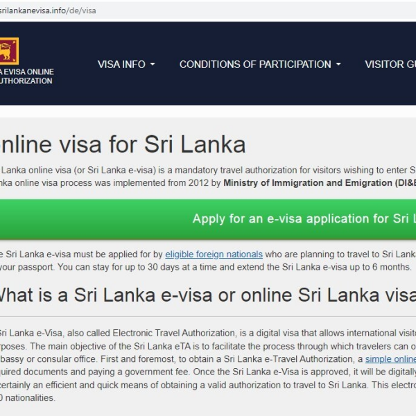 SRILANKA  Sri Lanka Online Visa Immigration Office | Visa for Tourism and Business - Online-Einwanderungsvisum für Sri Lanka | Visum- und Touristenantragszentrum