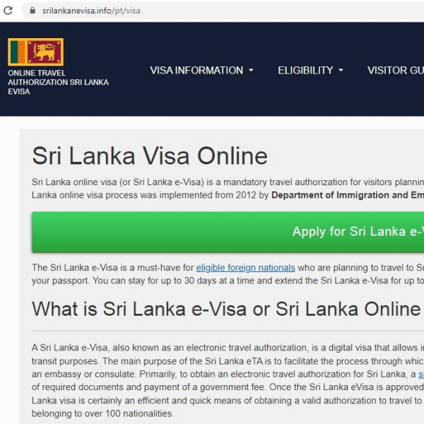 SRILANKA  Sri Lanka Online Visa Immigration Office | Visa for Tourism and Business - Imigração Online Sri Lanka Visa | Centro de Solicitação de Visto e Turismo