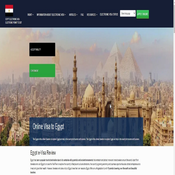 FOR RUSSIAN CITIZENS -  Egyption Government Visa and Immmigration Office | Egypt Electronic Visa Application Online - Виза иммиграционной службы правительства Египта, электронное разрешение на въезд для туристов и бизнесменов