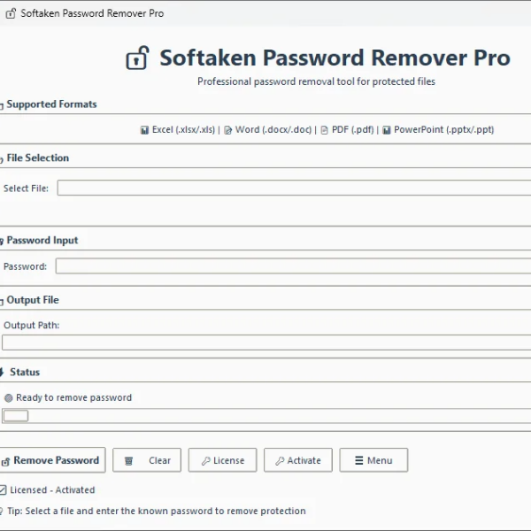 Softaken Freeware PowerPoint Password Remover