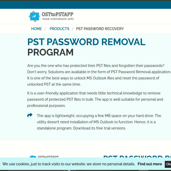 OSTtoPSTAPP PST Password Removal Software