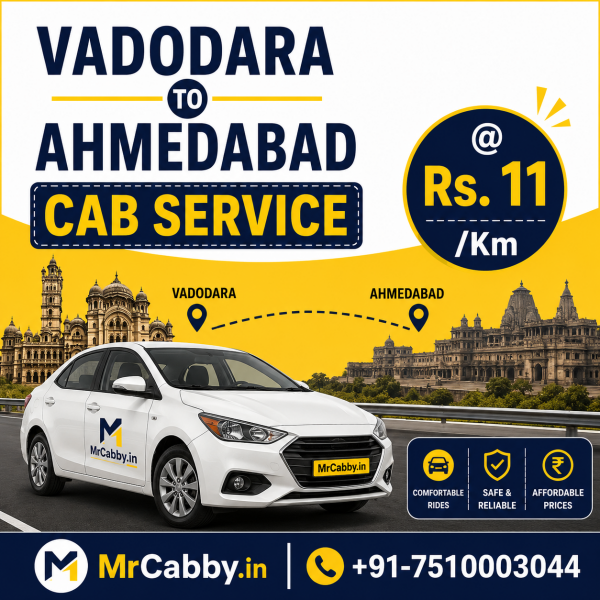 Vadodara to Ahmedabad Car Rental and Cab Hire Service