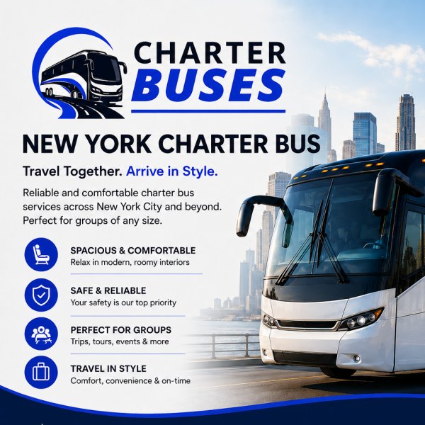 Private Bus Rental New York for Comfortable Group Travel