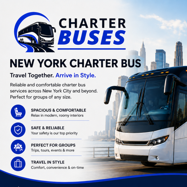 Luxury Charter Bus Rental in New York for Premium Group Travel