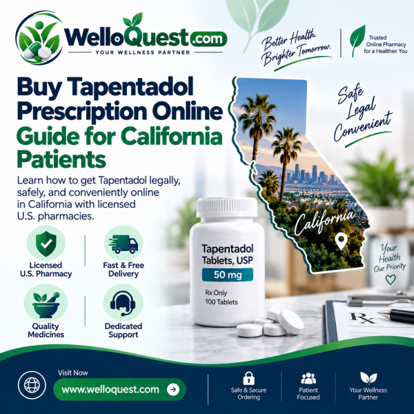 WelloQuest  | Buy Tapentadol Prescription Online Guide for California Patients